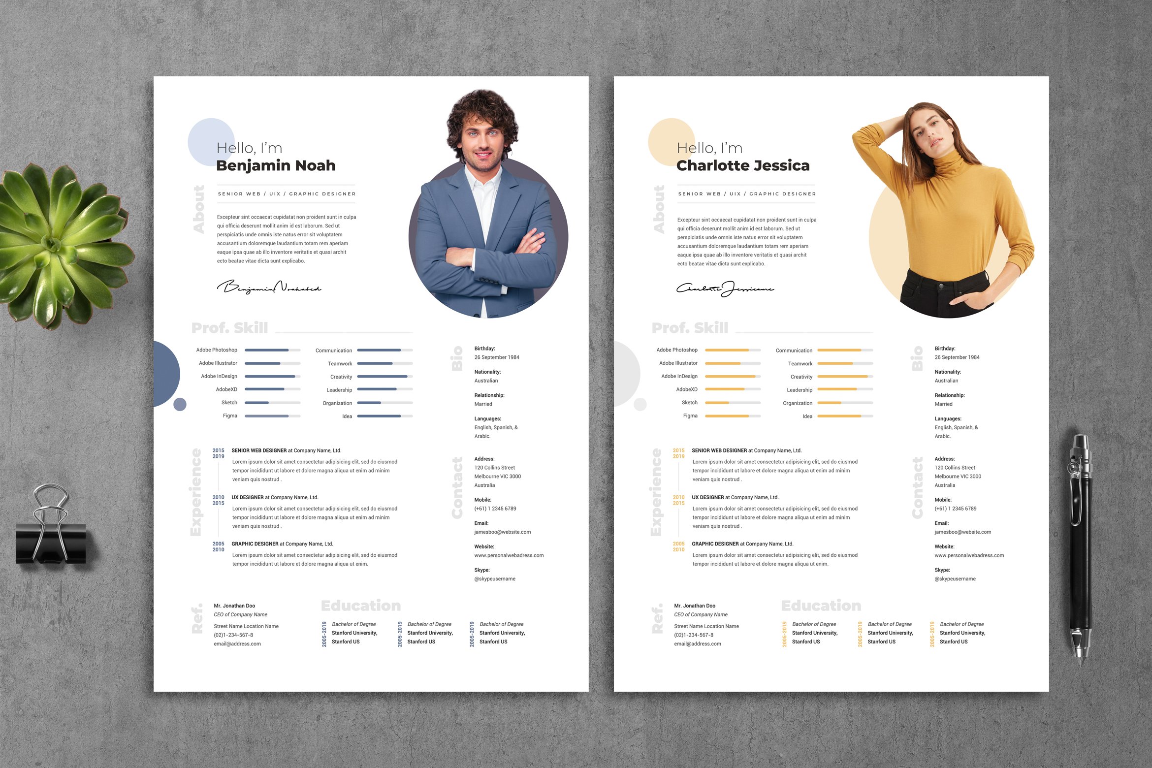 Resume CV Template 13 cover image.