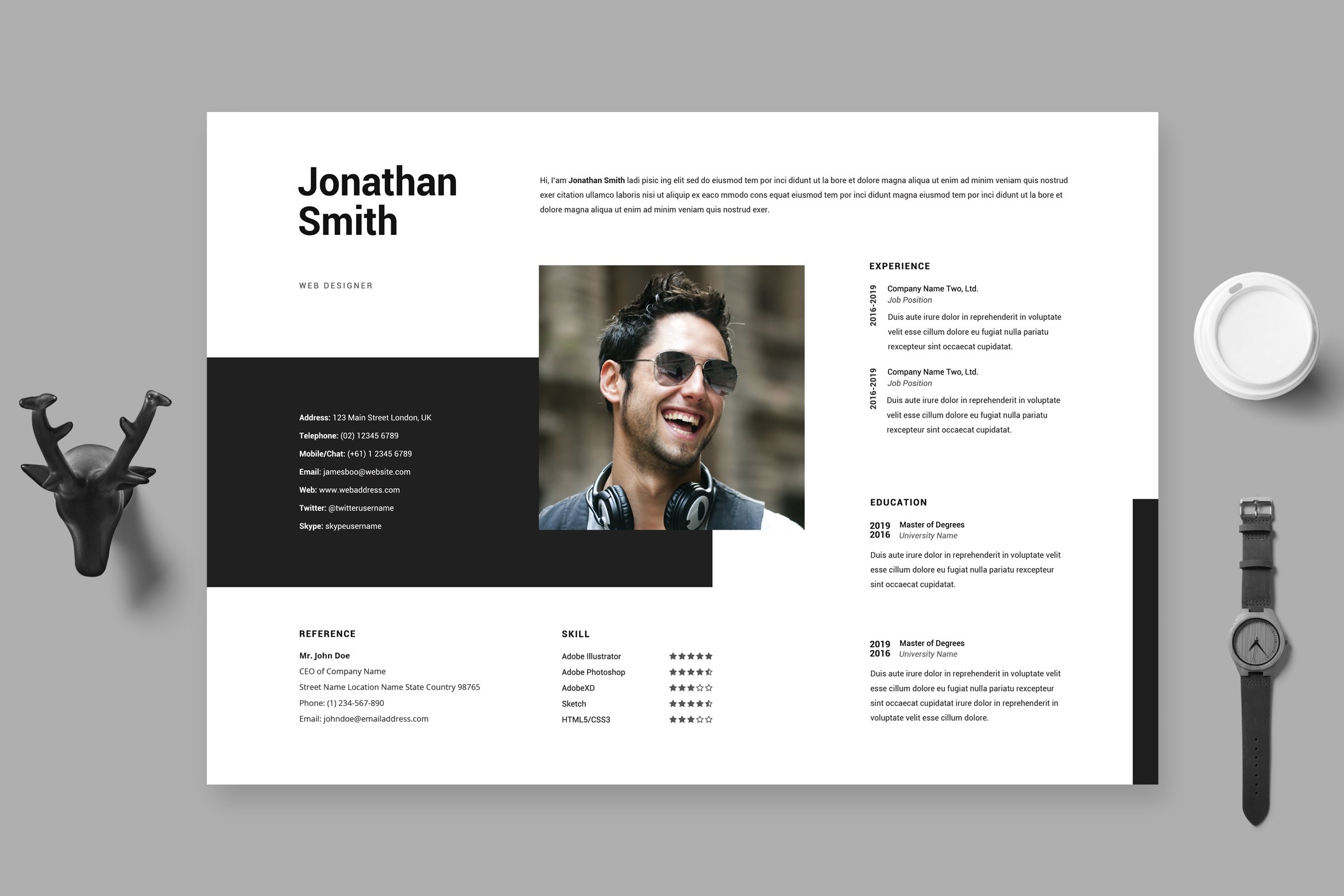 Resume CV Template 28 cover image.