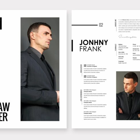 Lawyer Resume CV Template 36 cover image.