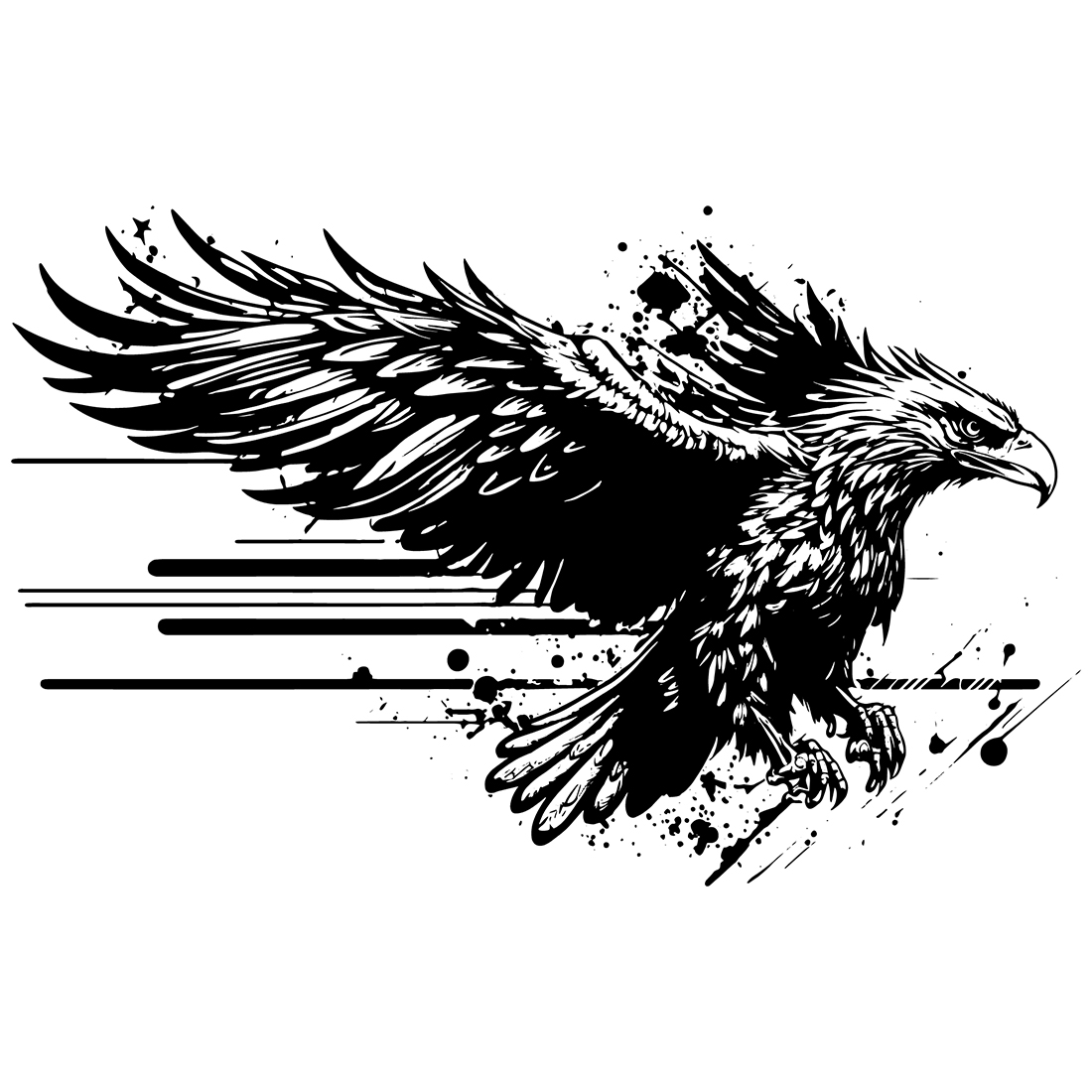 easy flying eagle drawing