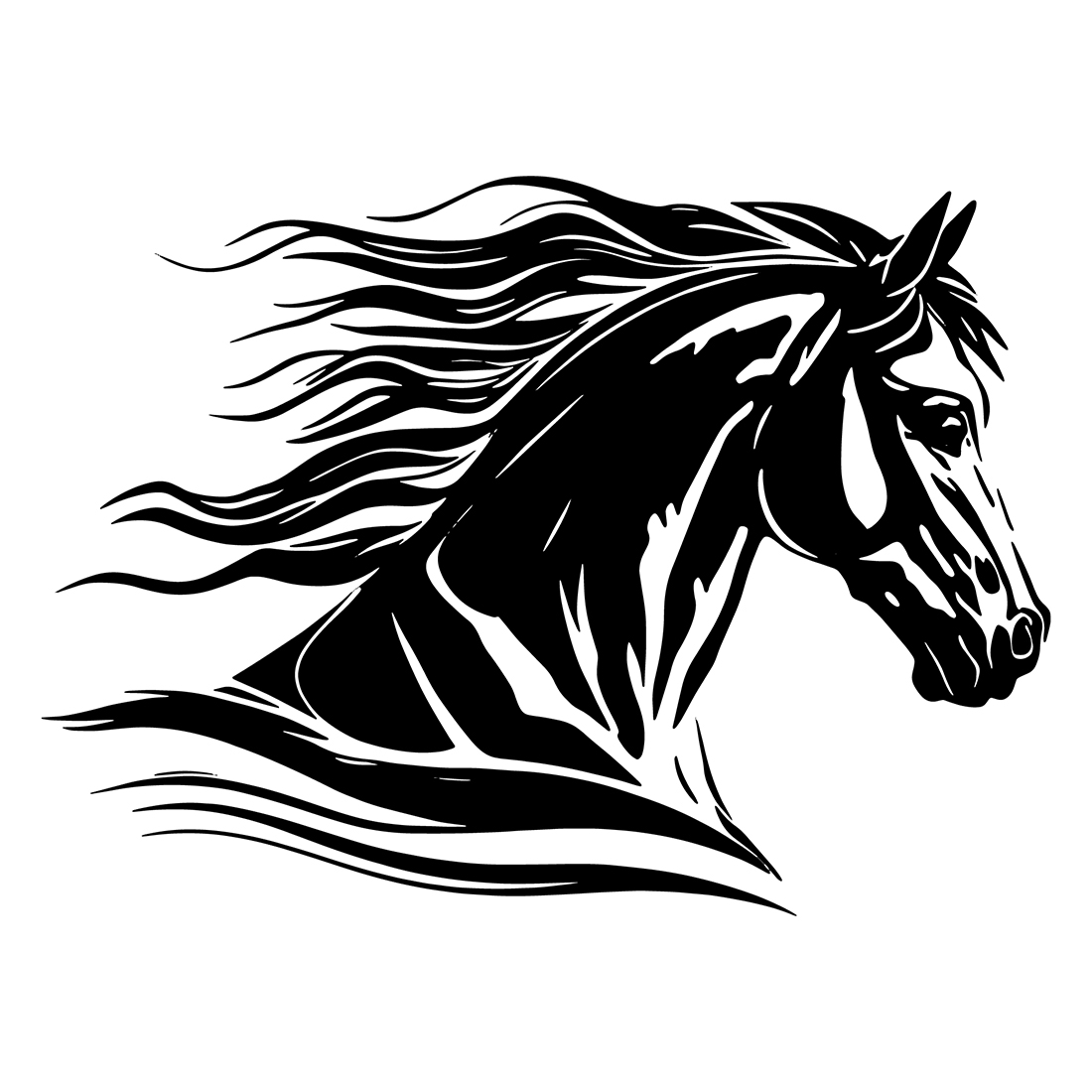 Black horse running.ai Royalty Free Stock SVG Vector and Clip Art