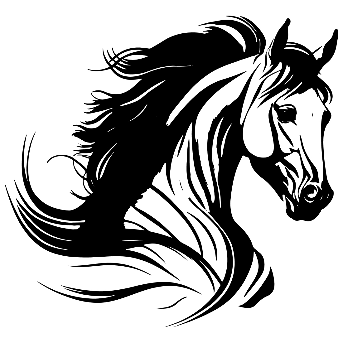 vector black horse with gradient circle, perfect for icons, logos and more  4884781 Vector Art at Vecteezy