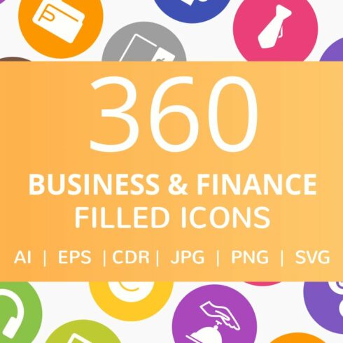 360 Business & Finance Filled Icons cover image.