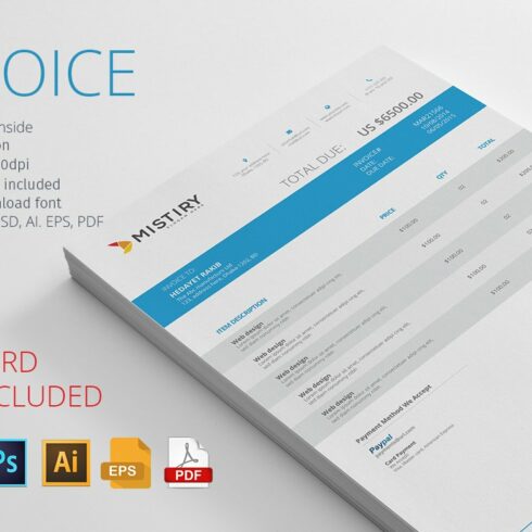 Invoice With MS Word cover image.