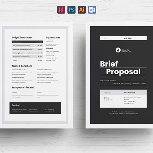Brief Proposal Templates cover image.