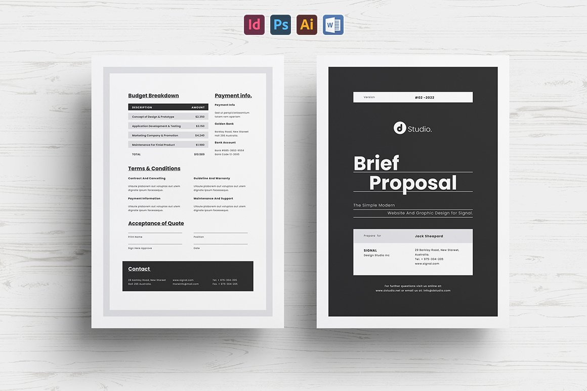 Brief Proposal Templates cover image.