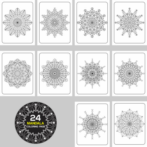 Luxury mandala design And Coloring page cover image.