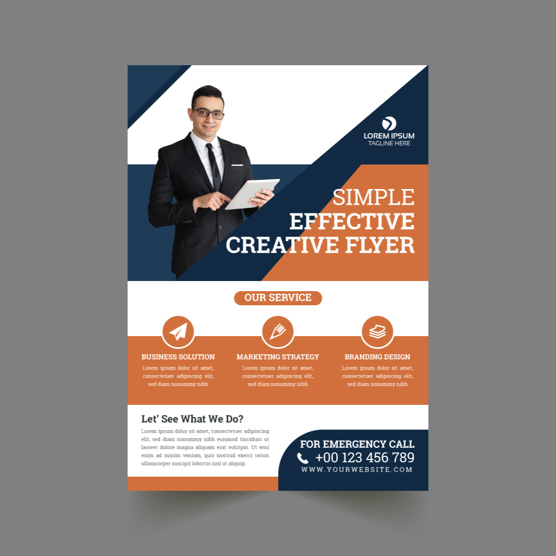 Corporate Flyer Design Template preview image.