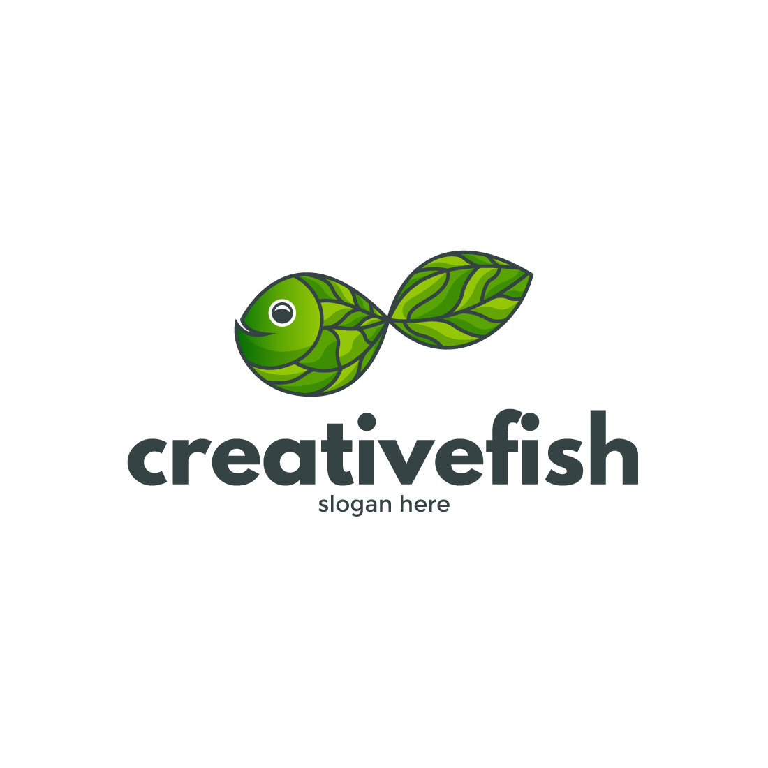 Fish With Leaf Logo Design cover image.