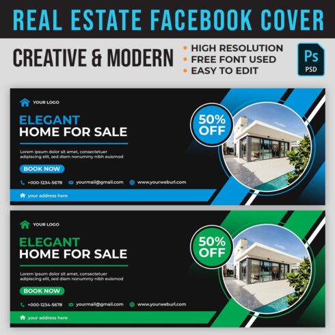 Real Estate Facebook Cover cover image.