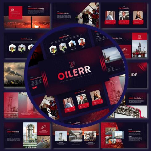 Oilerr-Oil and Gas Industry Presentation Google Slides Template cover image.