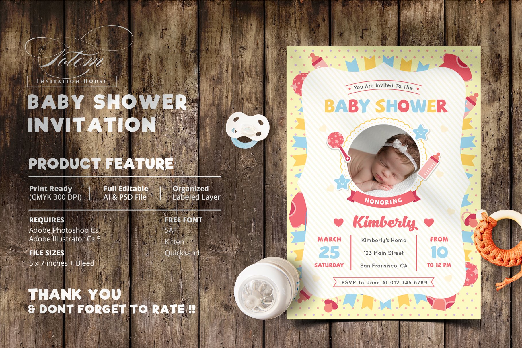 preview image 1 baby shower invitation 986