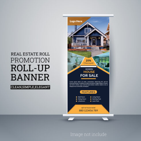 Creative Real estate house property for sale rack card DL flayer template cover image.