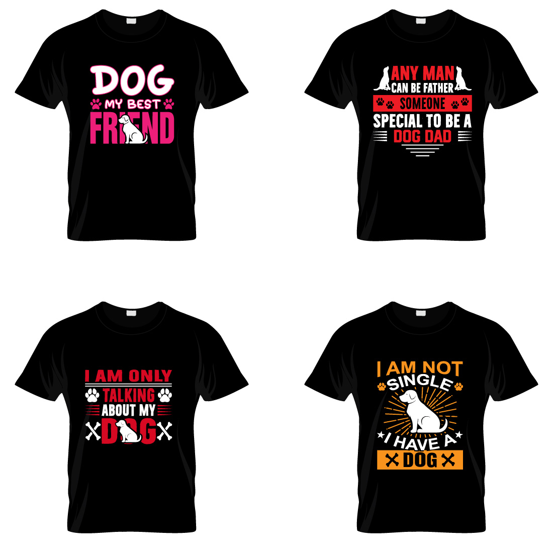 Dog T- Shirt Design Bundle preview image.