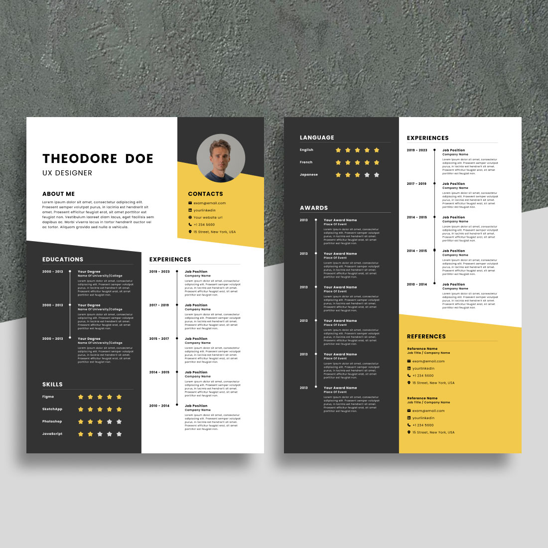 Modern Resume Template for Super Professional Career Advancement in MS Word preview image.