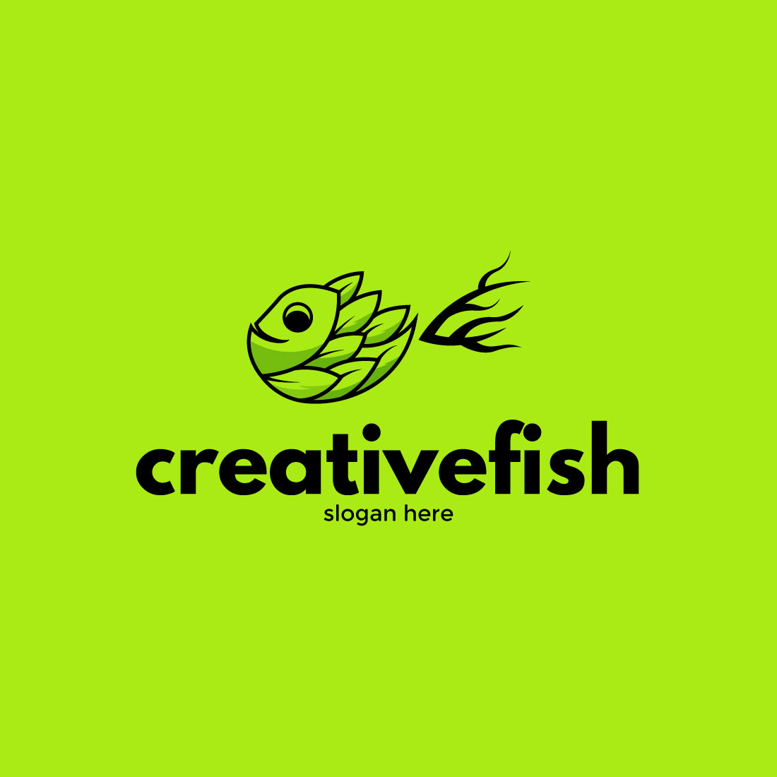 creative fish logo design - MasterBundles