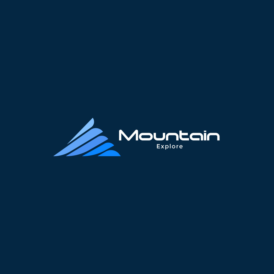 Mountain logo design template preview image.