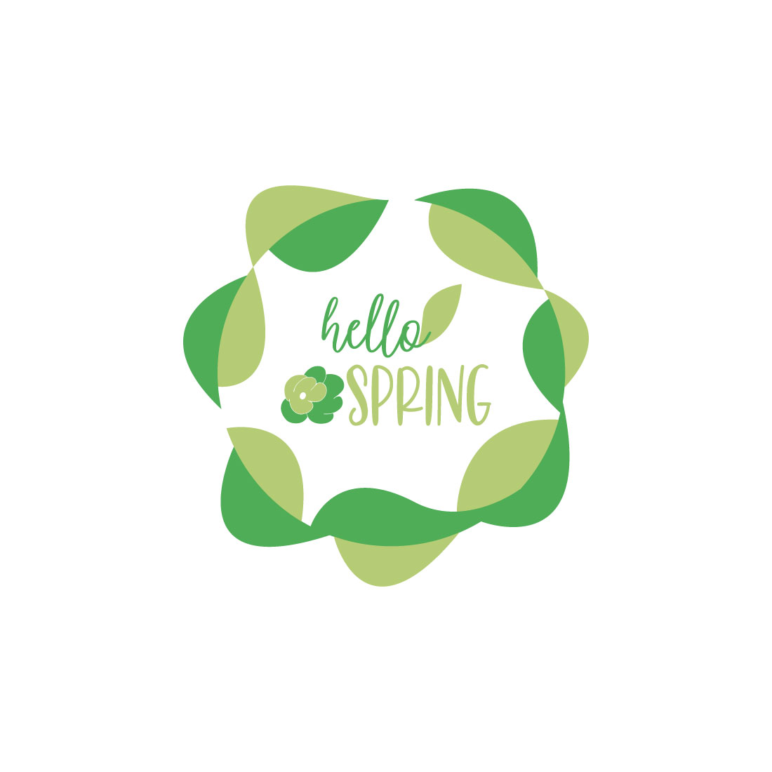 set of spring decorative collection vector design preview image.
