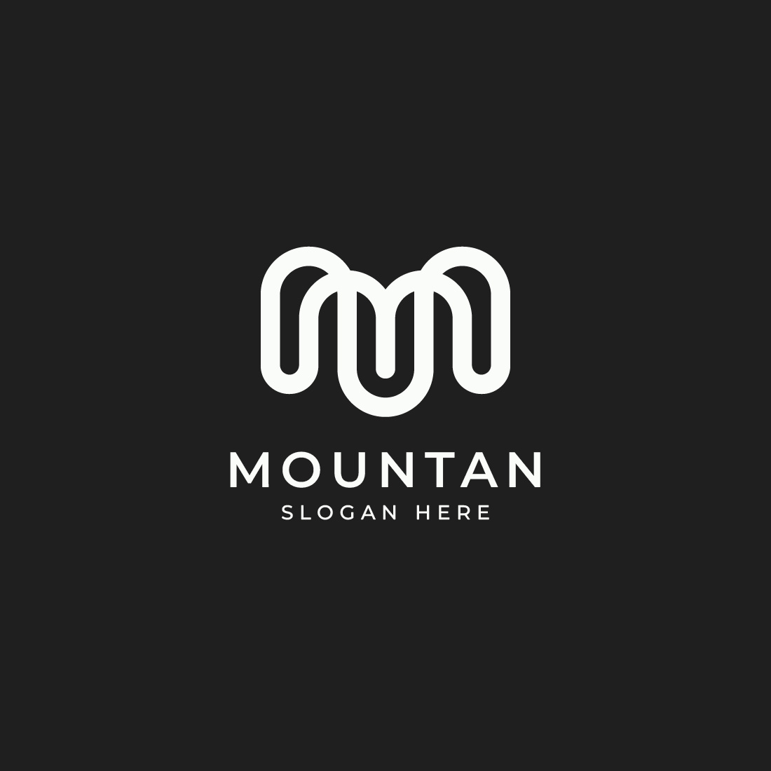 Mountan M Letter Logo preview image.