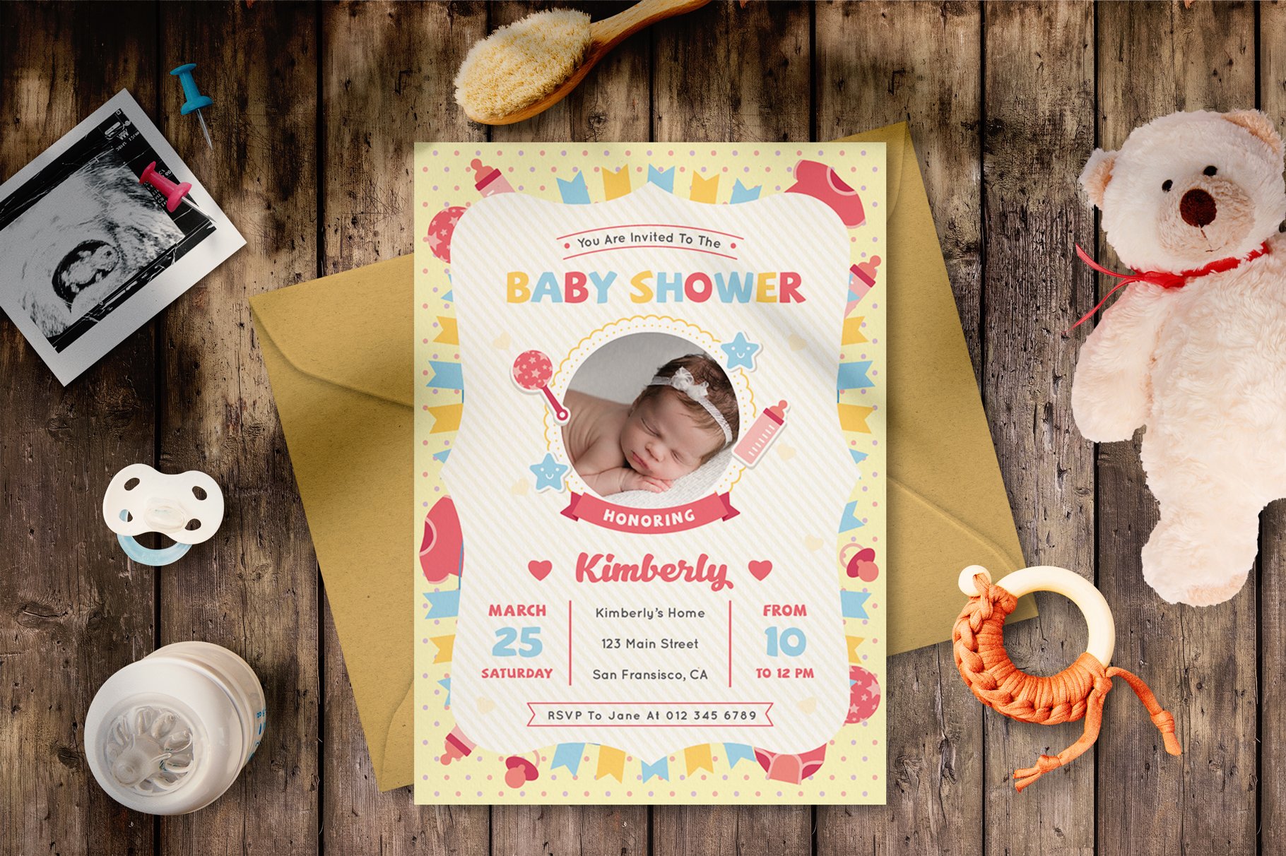 BABY SHOWER INVITATION preview image.