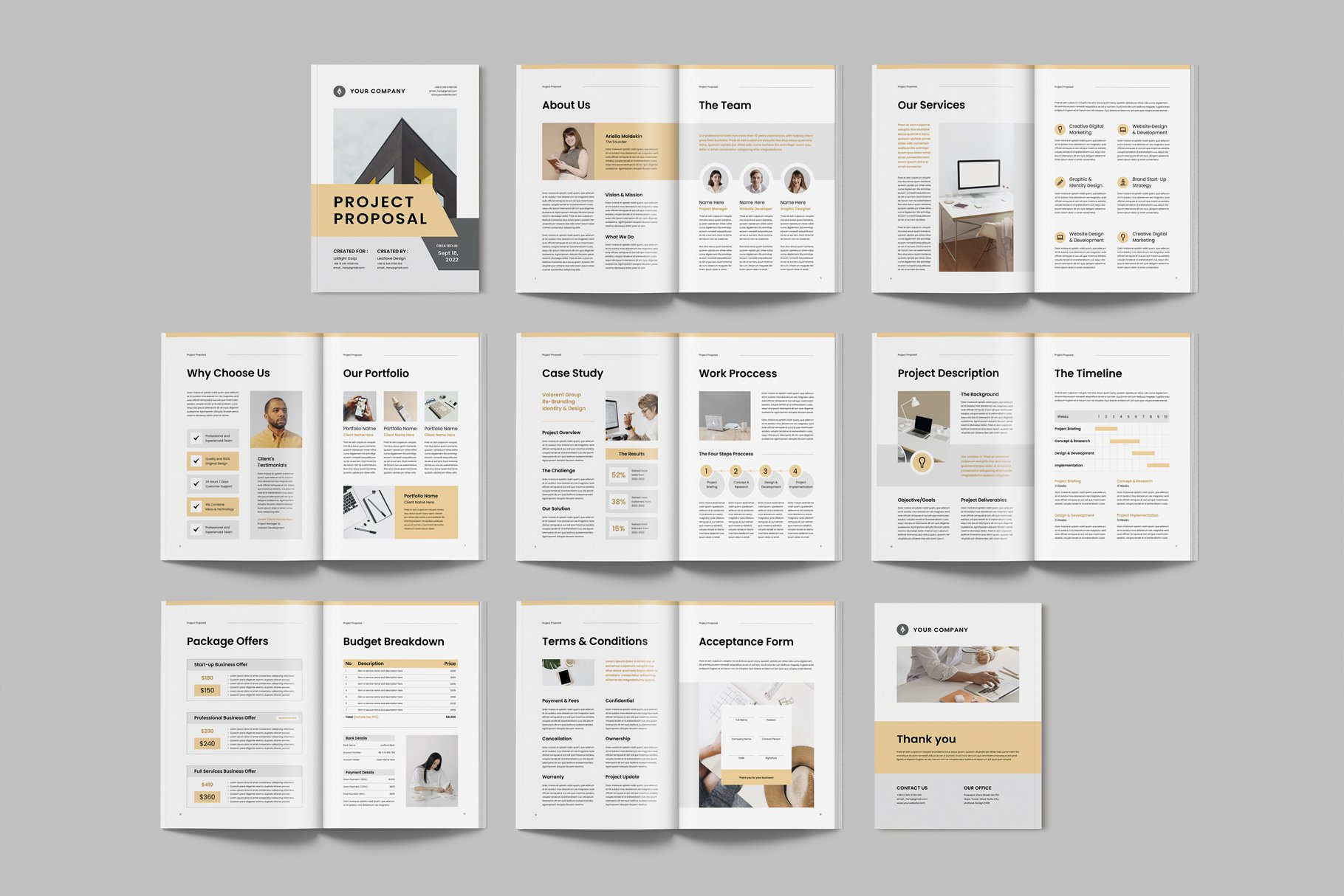 Proposal | MS Word & Indesign preview image.