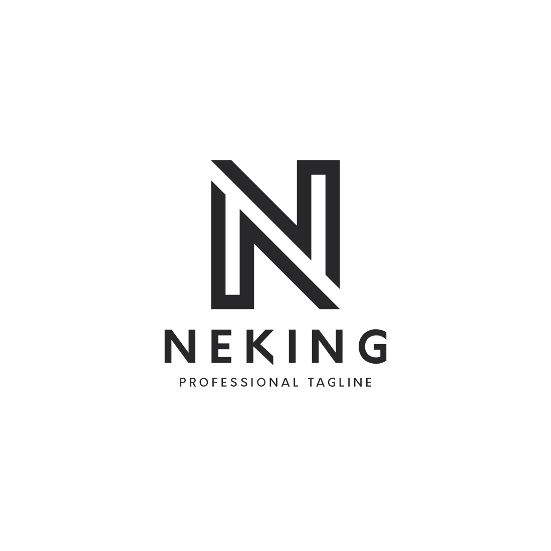 Black and white logo for a professional tagline.