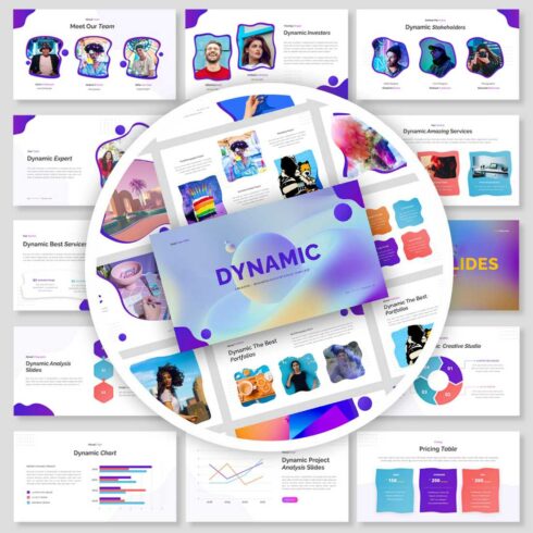 Dynamic - Creative Business Presentation Keynote Template cover image.
