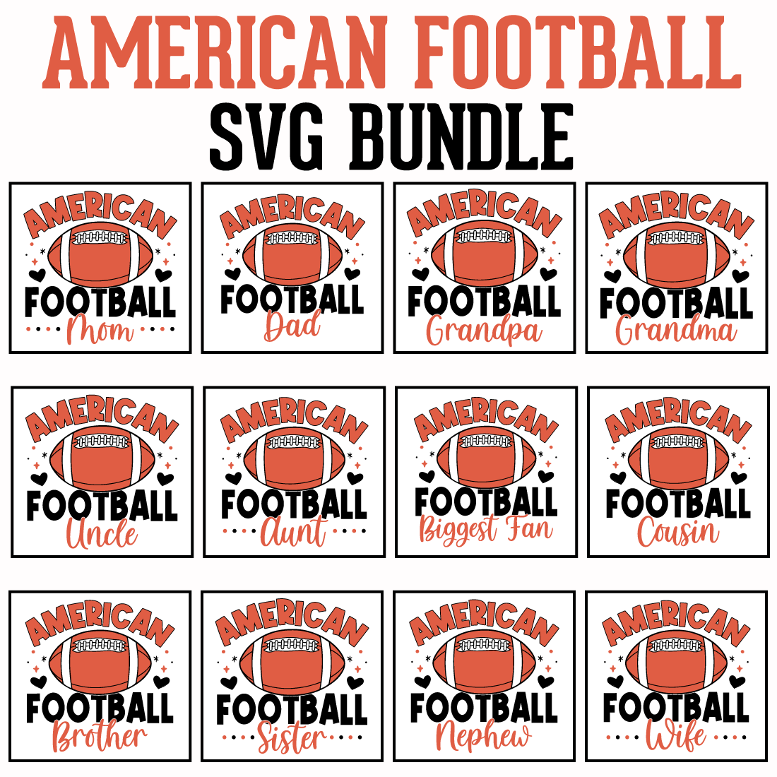 American Football | American Football t-shirt design | American Football sayings | American Football SVG | American Football SVG Bundle cover image.