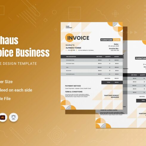 Bauhaus Invoice cover image.