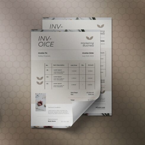 Clean Minimalist - Invoice cover image.