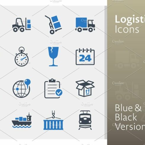Logistics Icons - Blue Series cover image.