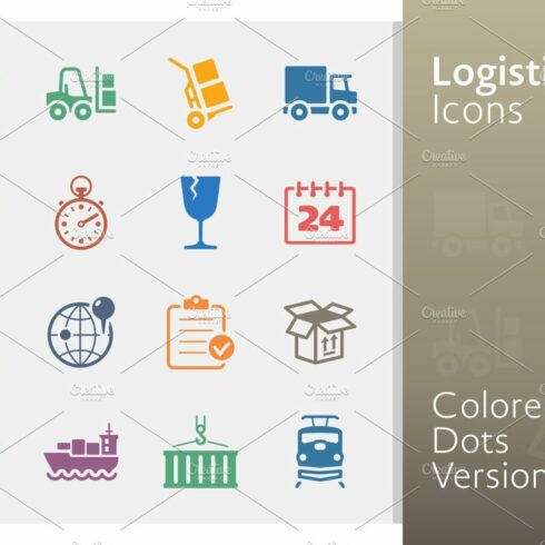 Logistics Icons - Colored Series cover image.