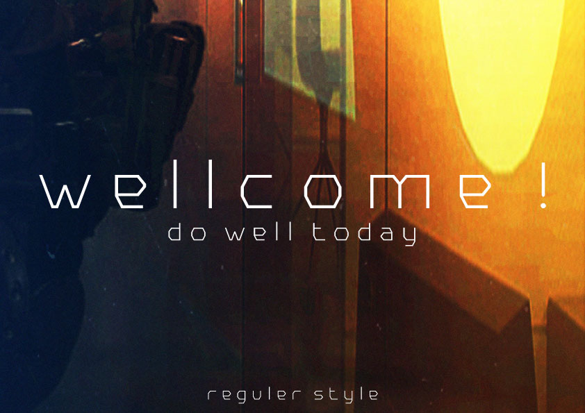 Picture of a door with the words welcome do well today.