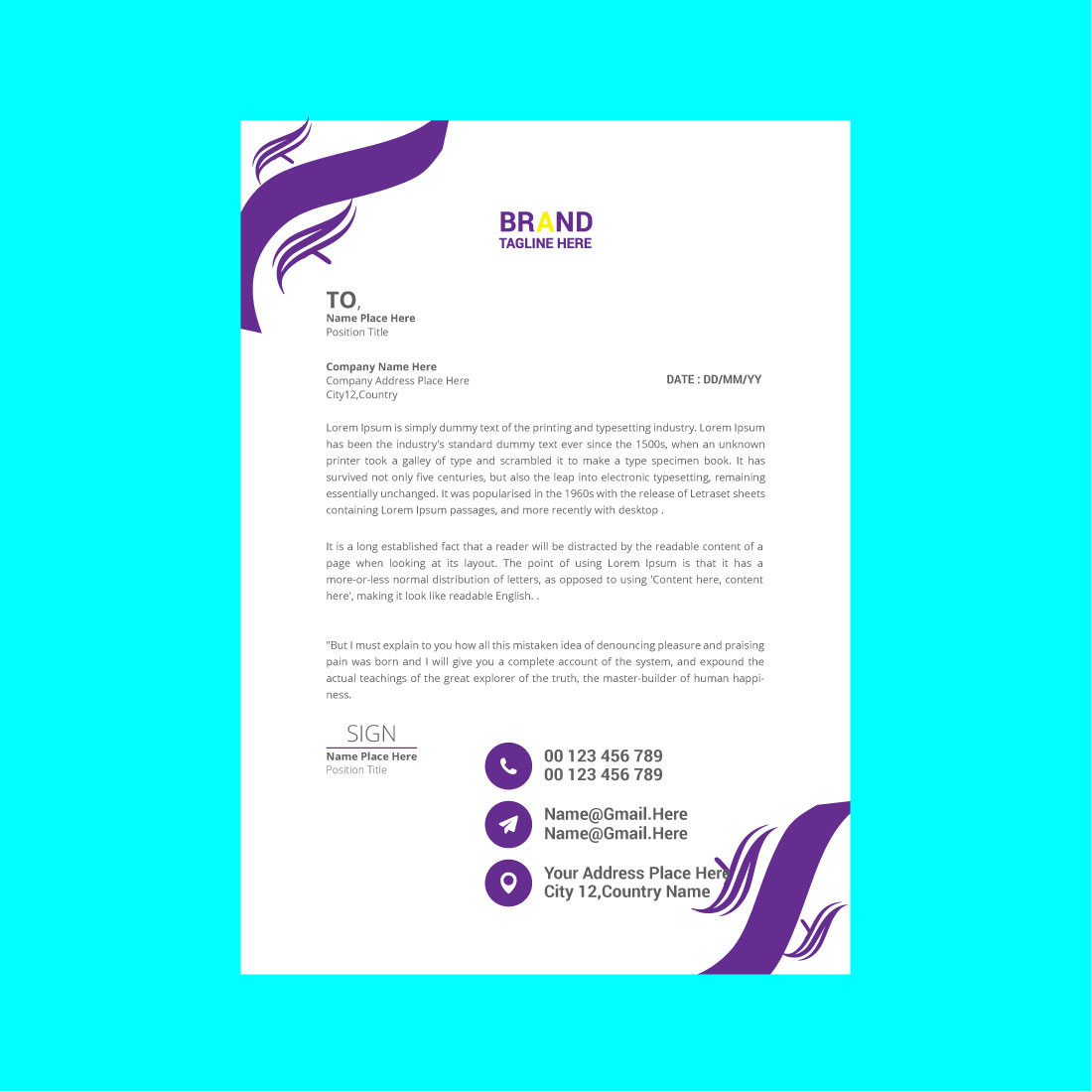 Construction ,modern ,clean and creative letterhead design template  preview image.