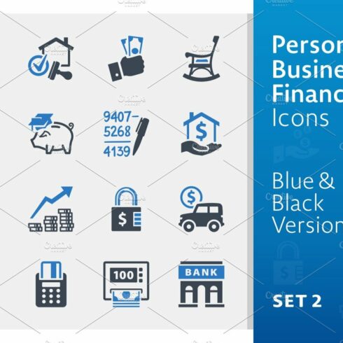 Personal & Business Finance Icons 2 cover image.