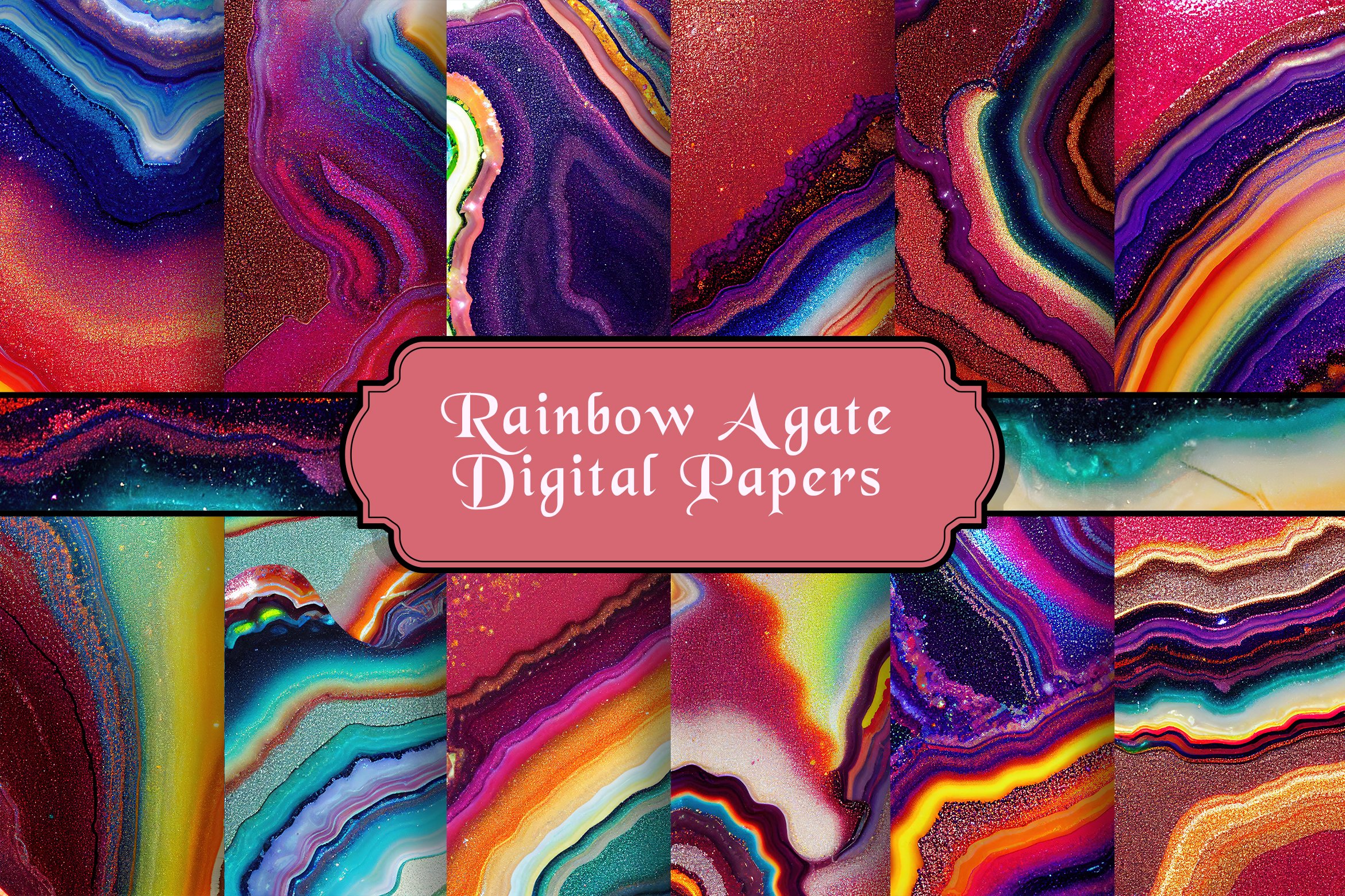 Rainbow Agate Textures cover image.