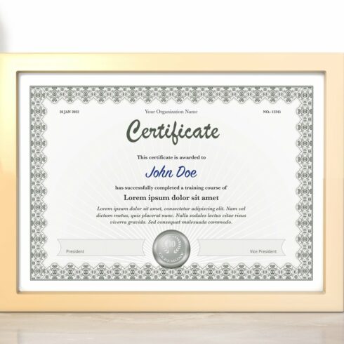Simple, Clean Certificate Design cover image.