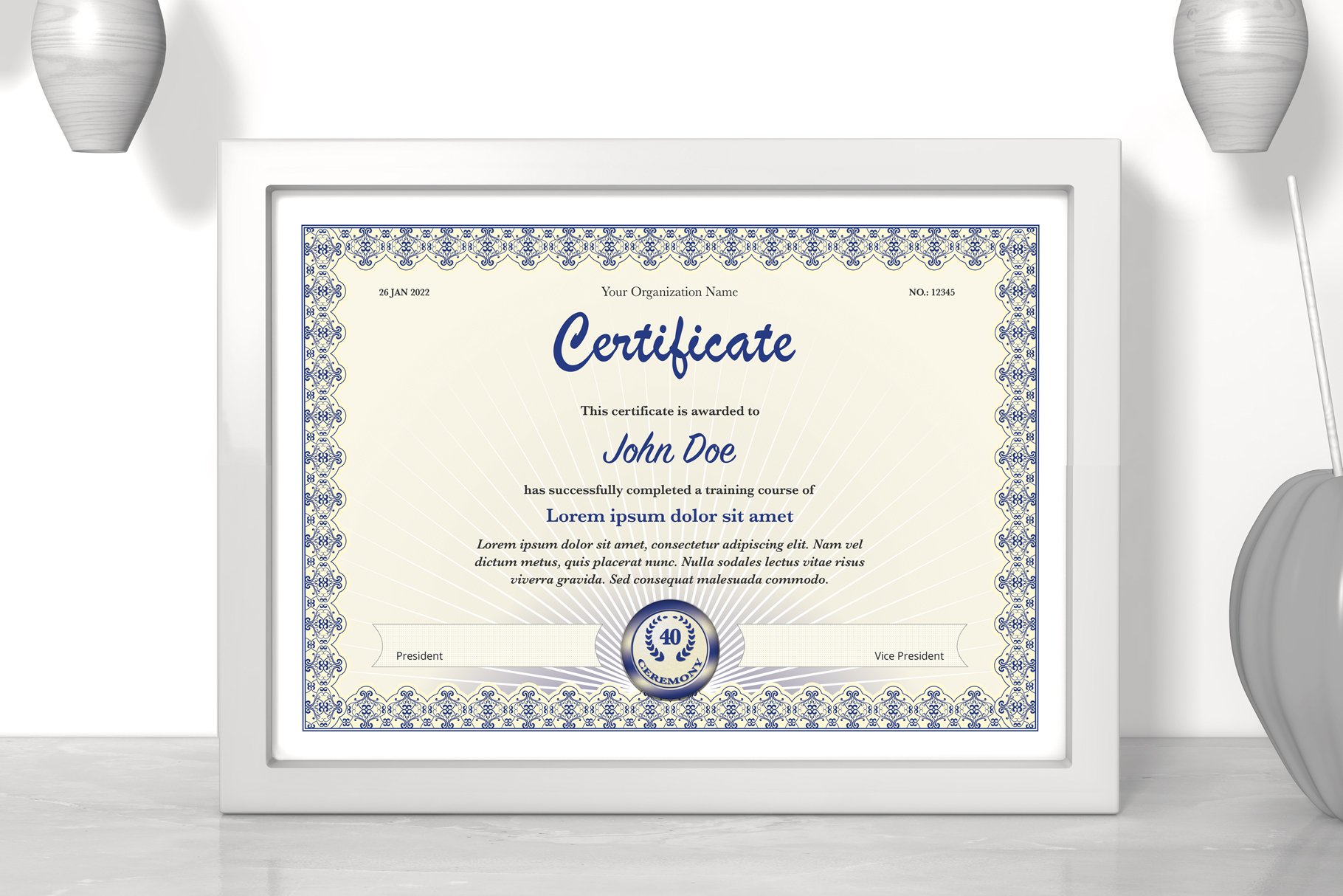 Simple, Clean Certificate Design preview image.