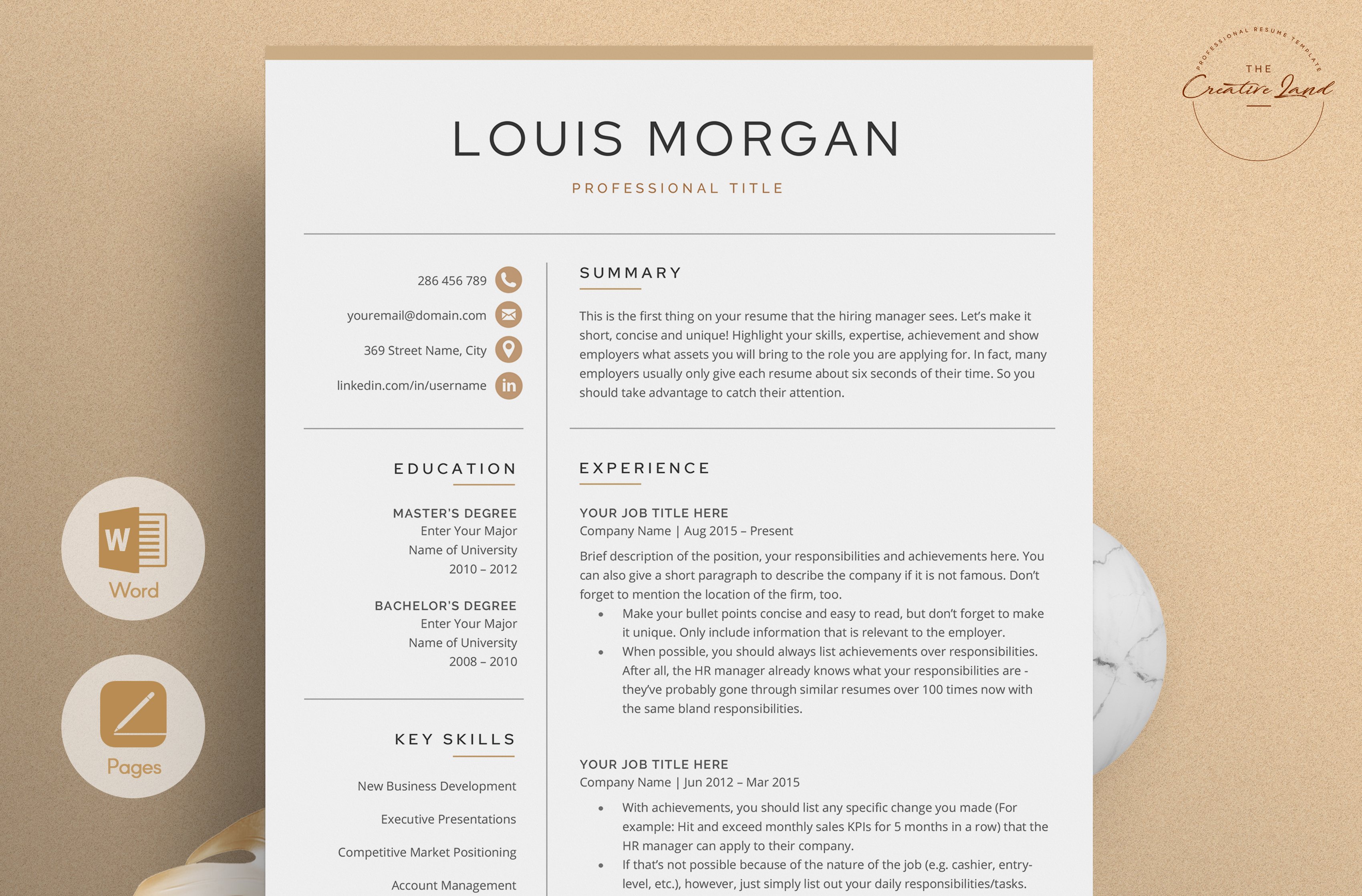 Resume/CV - The Louis cover image.