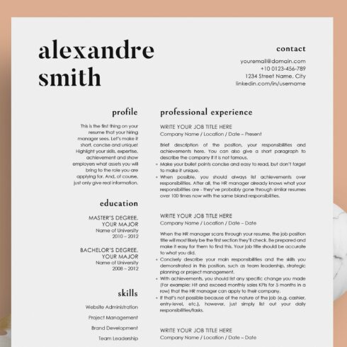 Resume/CV - The Smith cover image.