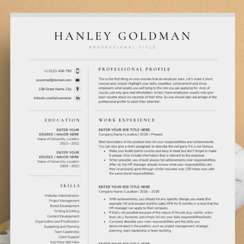 Resume/CV - The Goldman cover image.