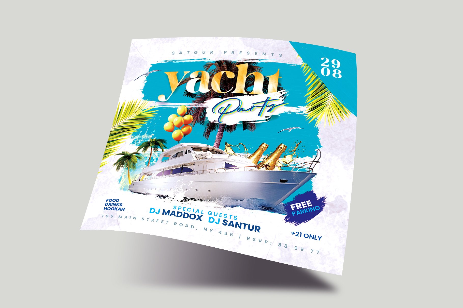 Yacht Party Flyer Template MasterBundles Yacht Party Flyer Template MasterBundles