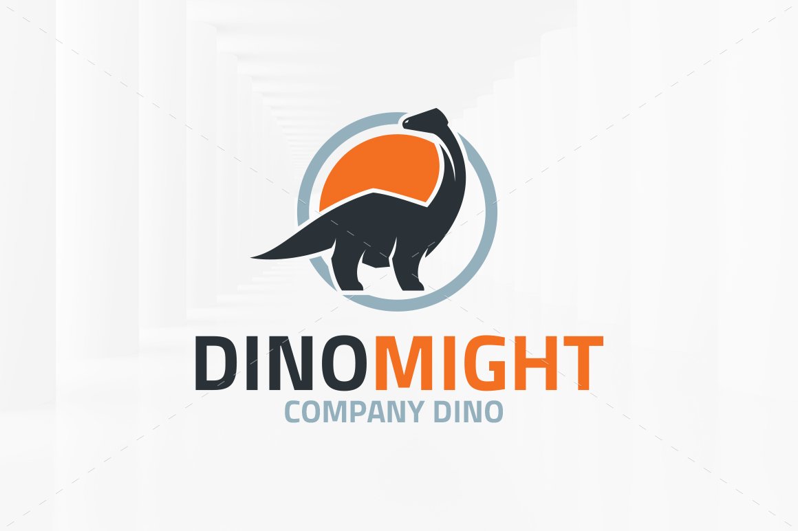 Dino Might Logo Template cover image.