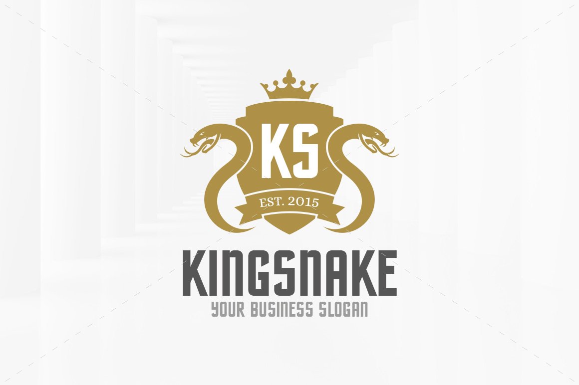 King Of Snake Logo Template cover image.