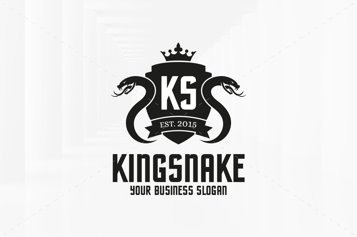 King Of Snake Logo Template preview image.