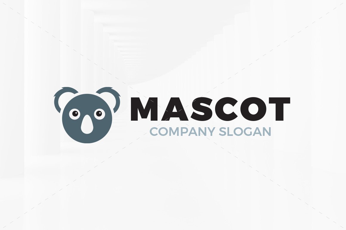 Koala Logo Template preview image.