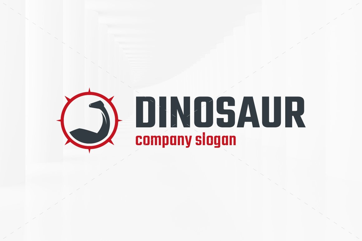 Dinosaur Logo Template preview image.