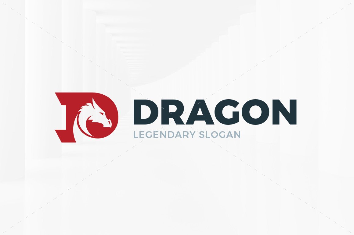 Dragon - Letter D Logo preview image.