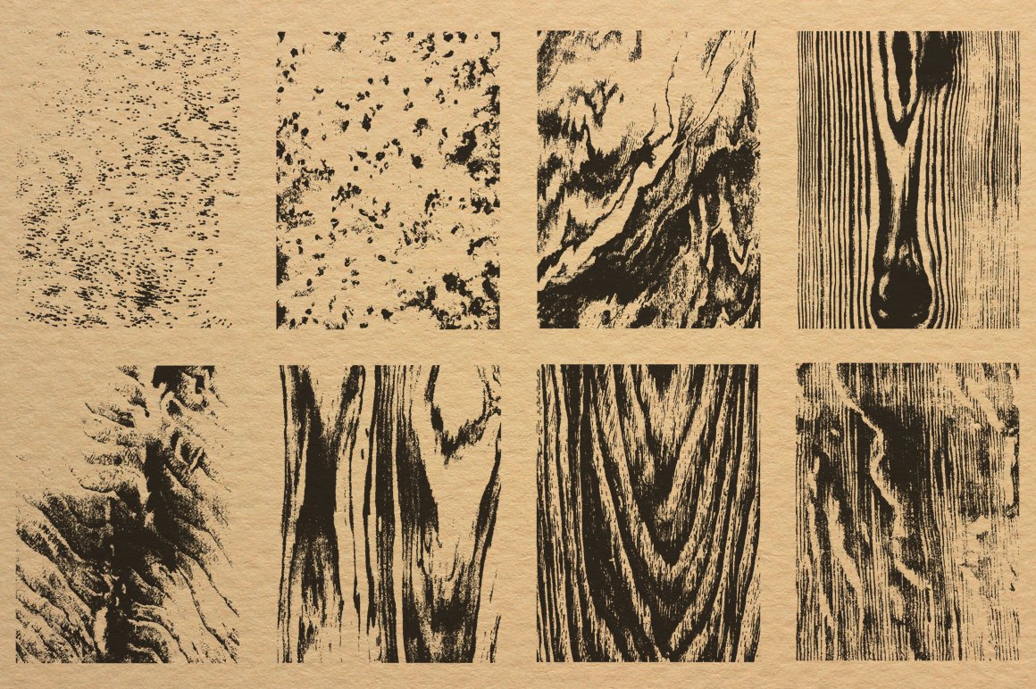 16 Vintage Wood Textures preview image.