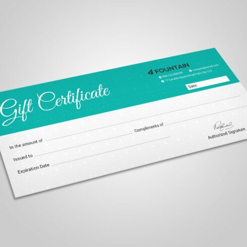 Gift Certificate cover image.